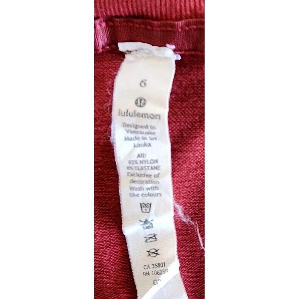 Lululemon Womens 6 Ebb‎ to Street Define Jacket Wash Stone Chianti Red EXCELLENT - Picture 13 of 15